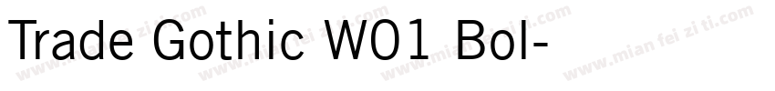 Trade Gothic W01 Bol字体转换